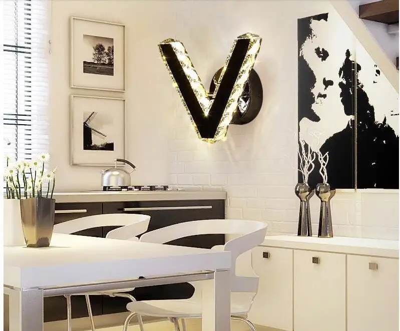 Современный светодиодный настенный светильник цилиндрический Хрустальный