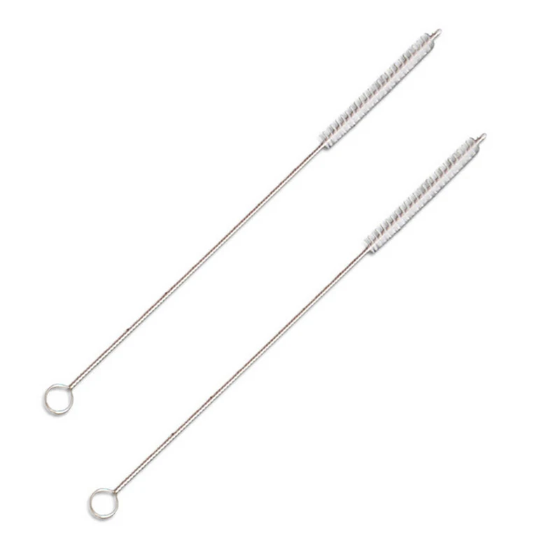 

2Pcs/bag Practical Straw Cleaner Cleaning Brush Stainless Steel Wash Drinking Pipe Straw Brushes