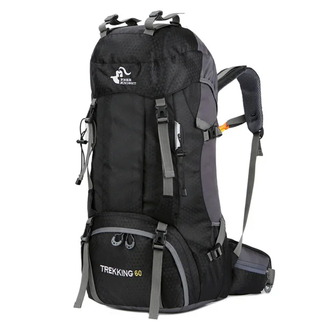 50L& 60L Открытый Рюкзак Кемпинг альпинистская сумка водонепроницаемый альпинистские походные рюкзаки Molle спортивная сумка рюкзак для альпинизма - Цвет: 60L Black