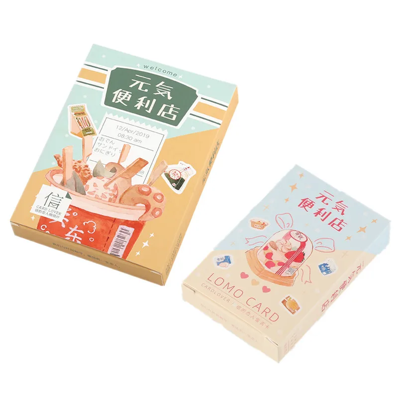 

30 Sheets/Set Creative Snacks Convenience Store Postcard Lomo Card Greeting Card Birthday Gift Card 2 Sizes