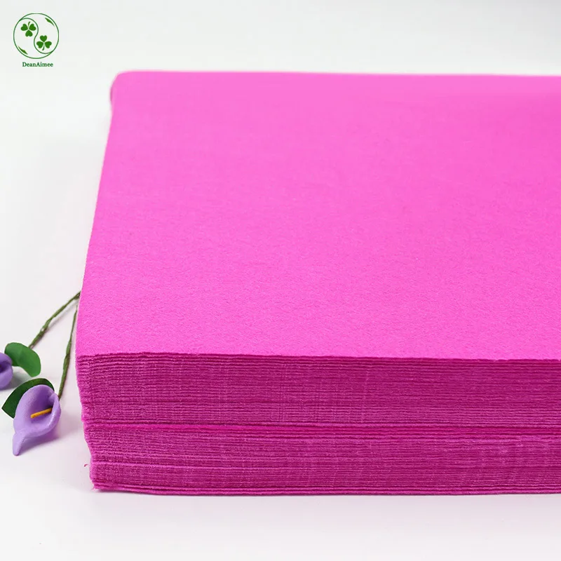 

30X30CM Pure Magenta Color Needlework Fabrics Non-Woven 1MM Felt Cloth DIY Festival Supplies Pattern For Sewing Crafts