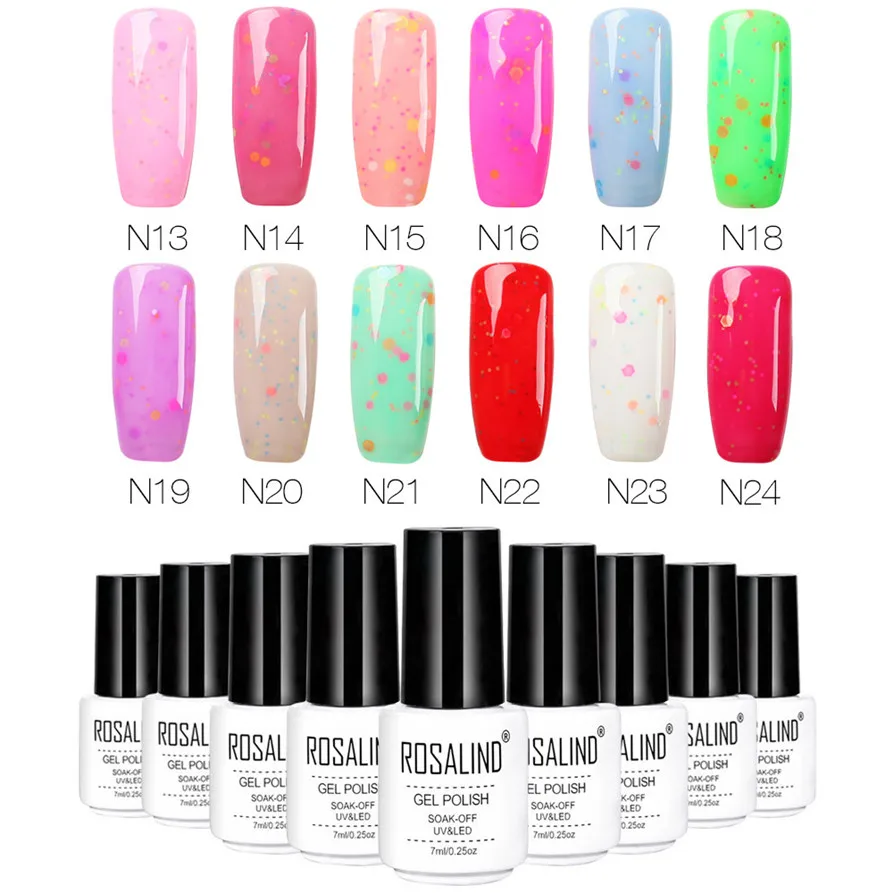 

ROSALIND 7ML Chameleo Nail Polish Nail Art Nail Gel Polish UV LED Gel Polish drop shipping 1016