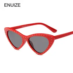 Элитный бренд солнцезащитные очки Для женщин Винтаж 2018 Брендовая дизайнерская обувь с заклепками рамка солнцезащитные очки градиентные