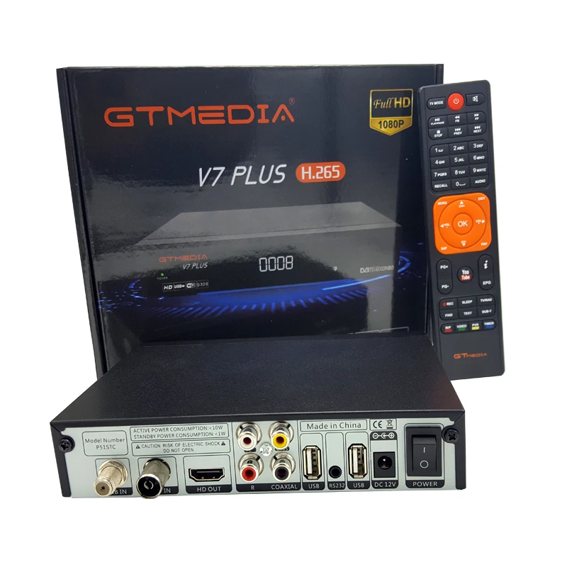 GTmedia V7 Plus Combo DVB-T2 DVB-S2 спутниковый ресивер Поддержка H.265 PowerVu Biss ключ Ccam Newam Youtube USB Wifi 1080P full HD