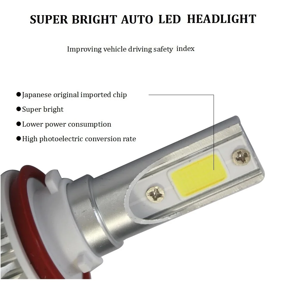 Турбоосвещение для автомобиля 6000k 24v C6 h11 Luces светодиодный передняя фара дальнего