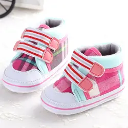 E & Bainel холст спорт для маленьких девочек Обувь для новорожденных девочек сначала ходунки Infantil малыша мягкая подошва Prewalker кроссовки