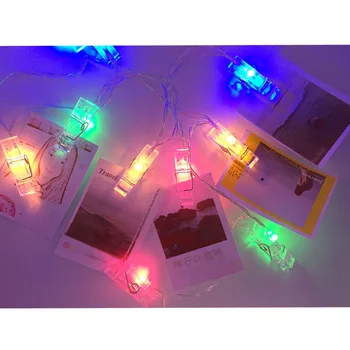 

1.5M 3M 6M Photo Clip Holder LED String lights For Christmas New Year Party Wedding Home Decoration Fairy lights Battery