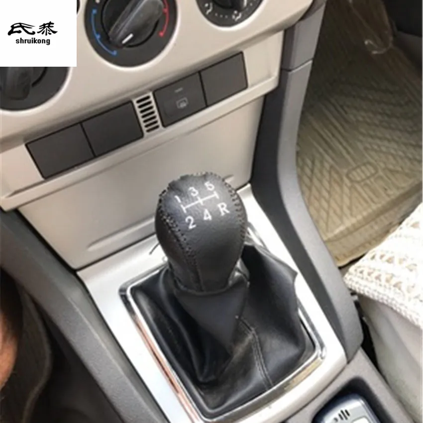 

MT 1pc genuine leather Gear lever and parking brake hand brake cover for 2005-2008 FORD FOCUS MK1 MK2