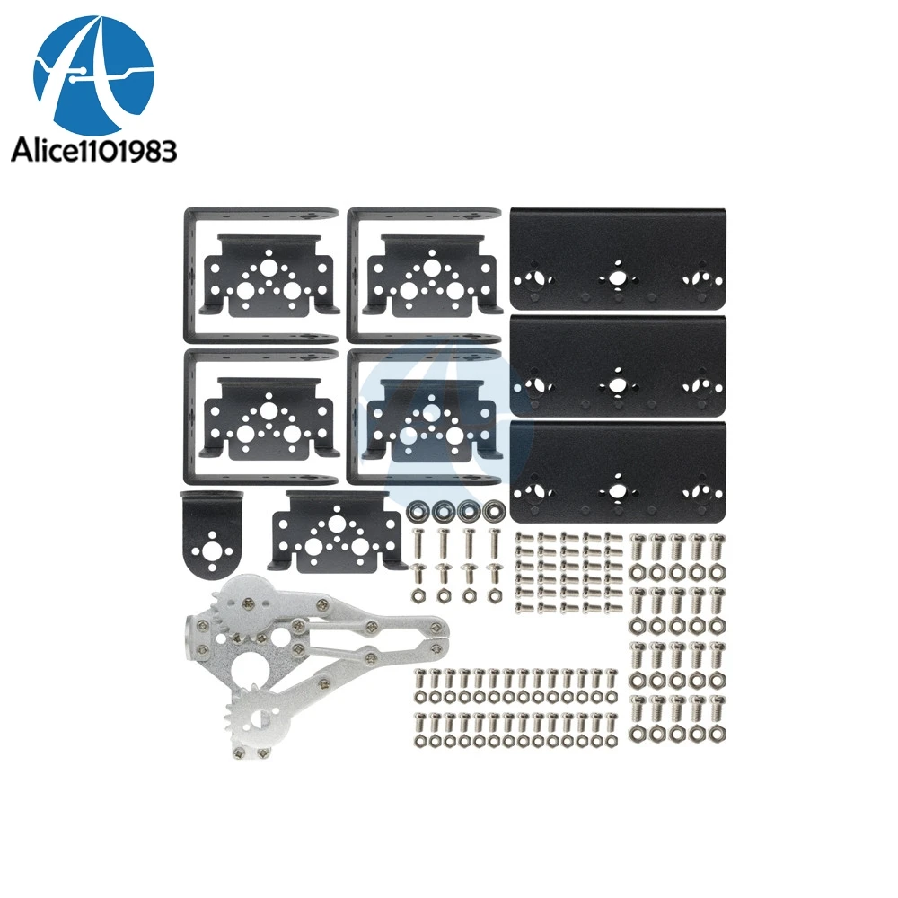 Алюминиевый робот 6 DOF рука коготь монтажный комплект Механическая Роботизированная рука для Arduino зажим коготь крепление электронный комплект