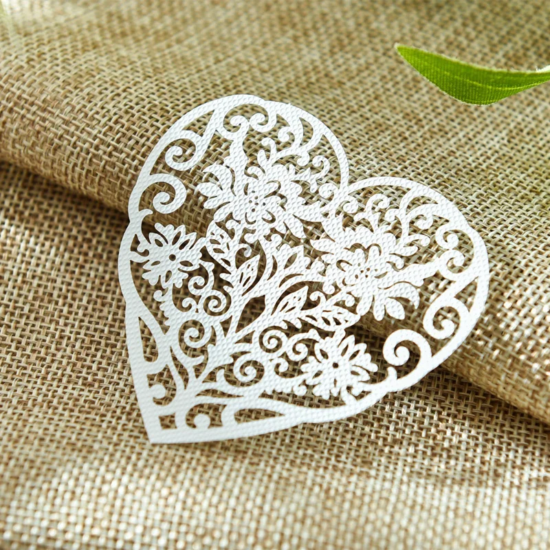 ZF вечерние 10 шт белые кружева сердце для свадебной вечеринки украшения принадлежности Скрапбукинг Бумажные изделия