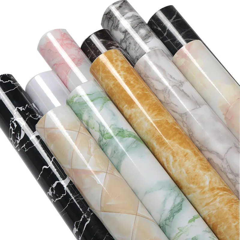 

Self-adhesive Oil-proof Waterproof Sticker Window Sills Kitchen Old Furniture Imitation marble Renovative PVC Decorative Film