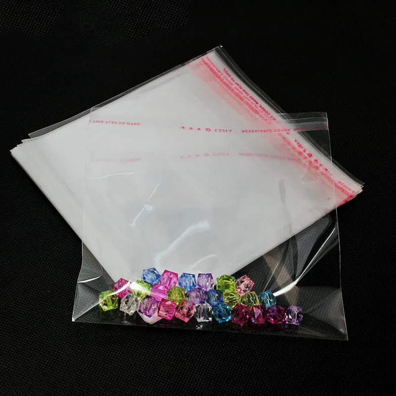 

50pcs opp bag self adhesive clear transparent bags for women/cloth/gift/Jewelry Pouches small plastic bags Display Packing bag