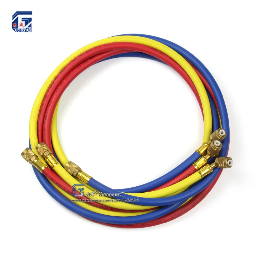 

48'' (1.2 Meters) 1/4'' SAE R12 R22 R134A R502 404A Refrigerant Charging Hose for A/C Air Conditioning Refrigerantion System