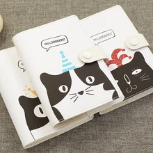 Японский кот цветок PU чехол для планировщика блокнот милый дневник, сделай сам, школьные канцелярские принадлежности, новые блокноты 16*11 см