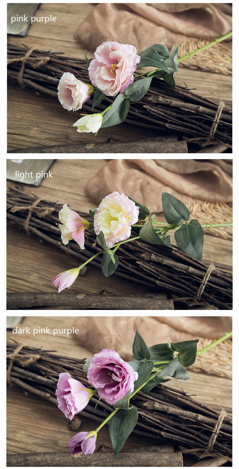 Моделирование 3 головки шар Цветок китайский колокольчик Свадебные поддельные цветы из шелка украшения дома