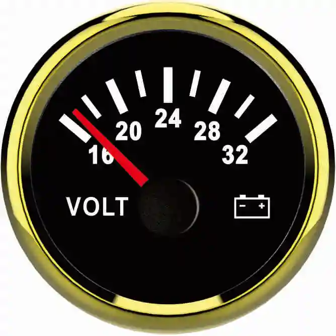 52 мм вольтметр 24 В/16-32 В с подсветкой