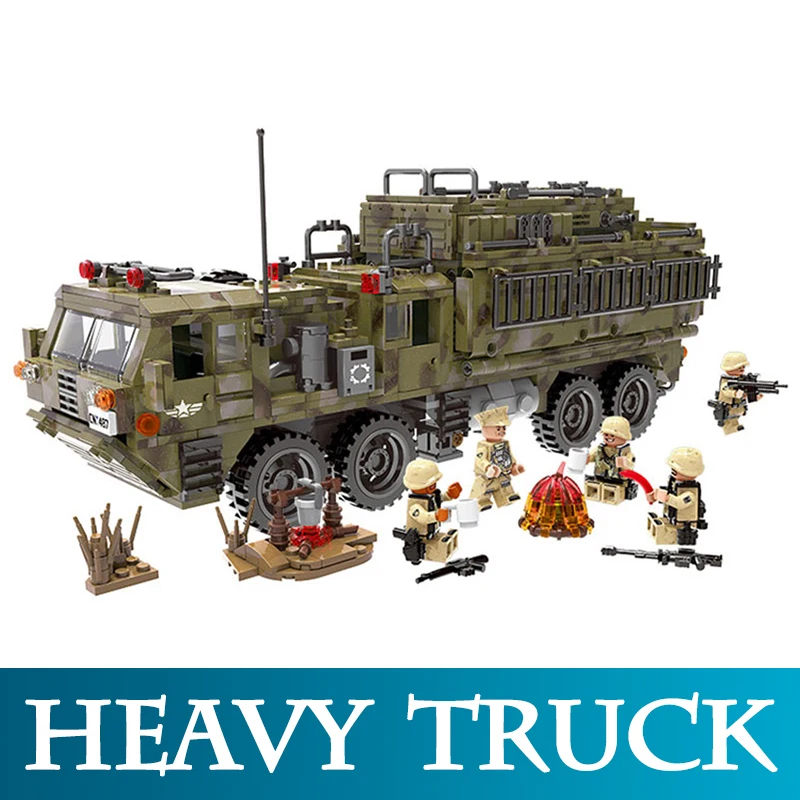 

06014 1377PCS Genuine Military Series Block Set Scorpion Heavy Truck Set Building Blocks Bricks Toys Children Christmas Gifts