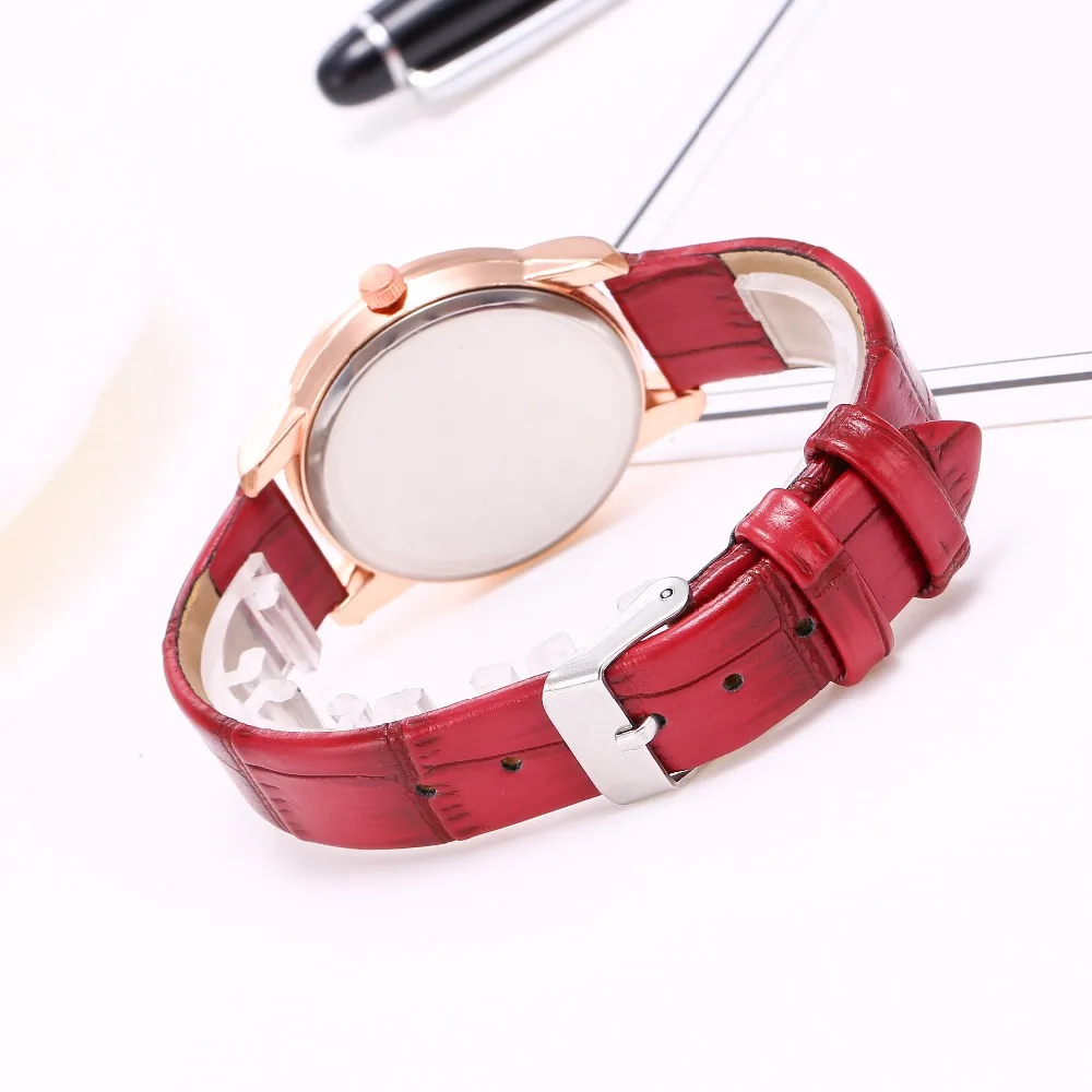 bayan Kol saati кварцевые женские часы наручные часы Ретро Радужный дизайн Повседневный Кожаный ремешок женские часы-браслет reloj mujer