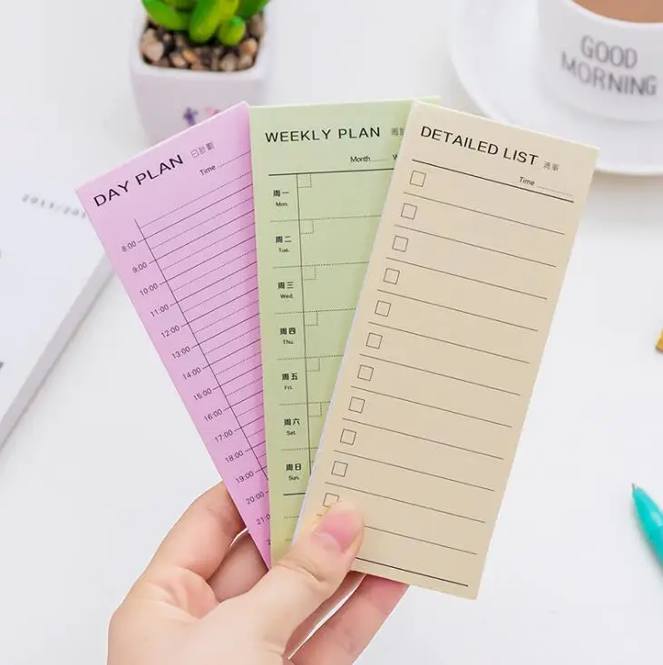 

1pcs Planner Memos Detailed List for Day Week Month Notebook Notepad Daily Memos Planner Journal School Office Stationery