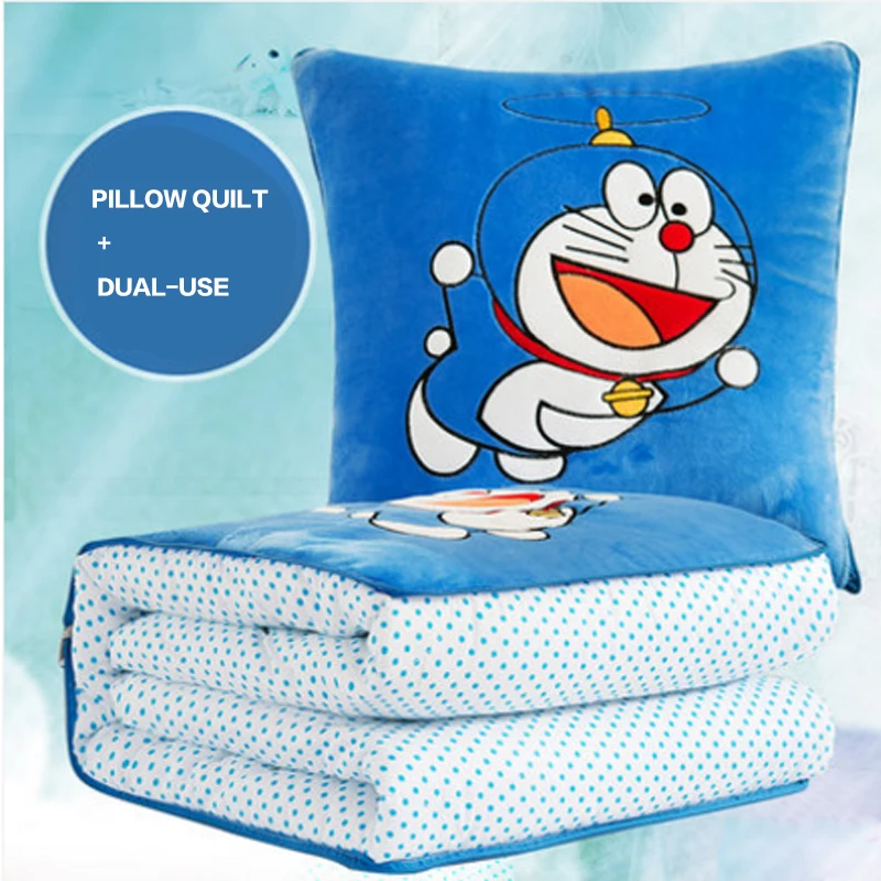 Cartoon pillow Multi function carpet nap pillow Folded car air