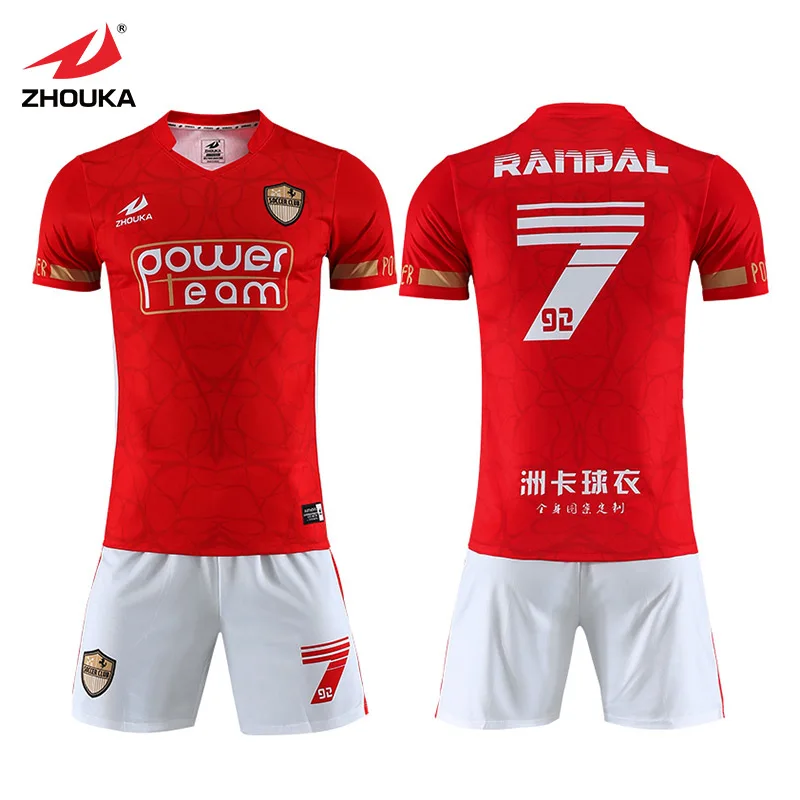 

Wholesale new model original soccer tops football training kit dry fit sports wear grade aaa thailand full set soccer jersey