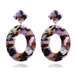 Винтажные серьги для женщин геометрические серьги-капельки 2019 ацетат висячие серьги корейская мода ювелирные изделия тренд висячие серьги