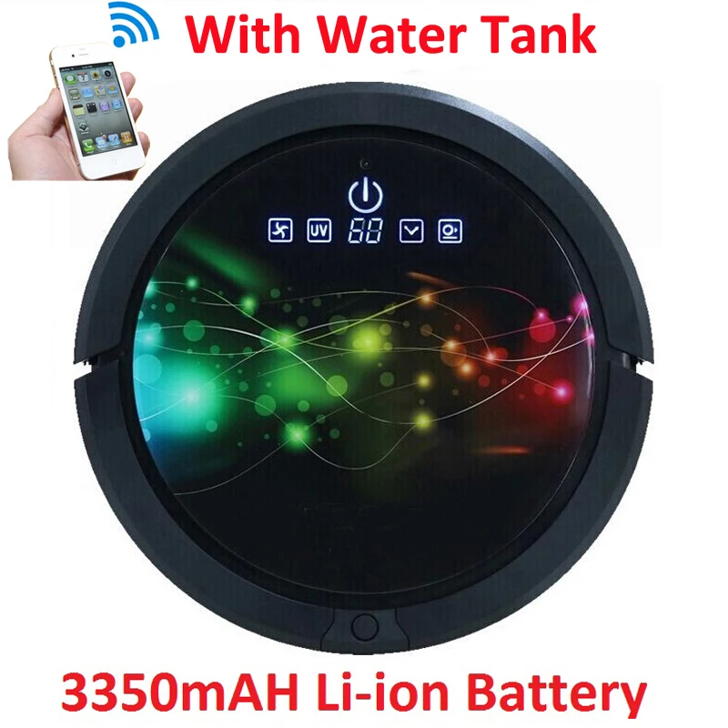 WIFI Smartphone App Control Water Tank Mini Robot Vacuum Cleaner QQ6 Sweeping,Vacuum,UV,Wet And Dry Mop,3350mAH Lithium Battery WIFI Smartphone App Control Water Tank Mini Robot Vacuum Cleaner QQ6 Sweeping,Vacuum,UV,Wet And Dry Mop,3350mAH Lithium Battery