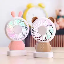 Мини ручной милый USB вентилятор перезаряжаемый портативный Настольный вентилятор
