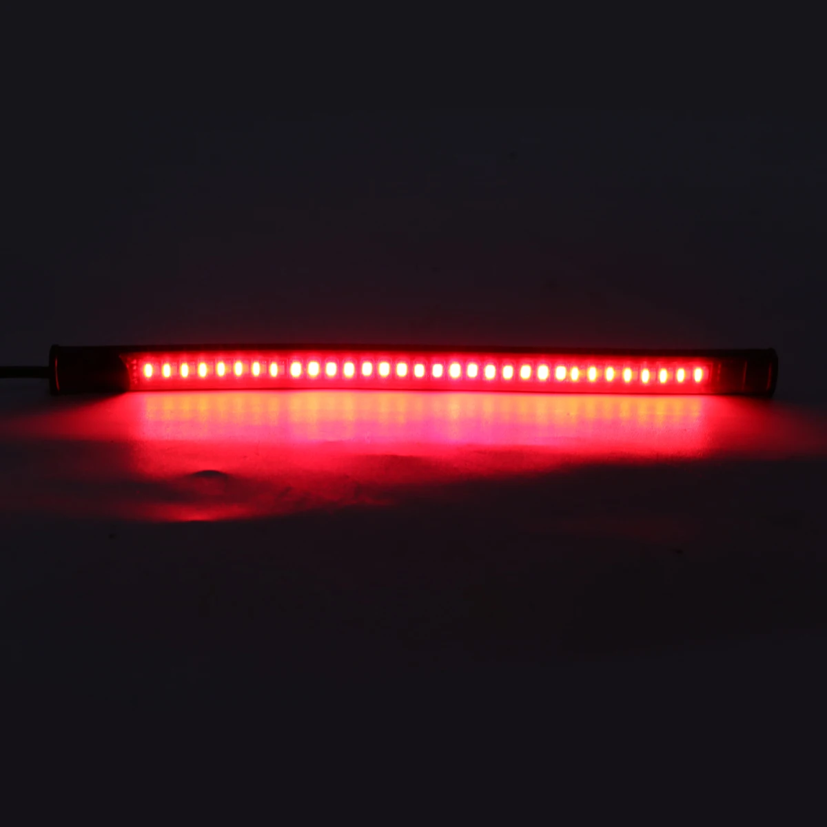 Mayitr Universal Motorcycle Flexible 48 LED SMD Brake Strip Light Motorbike Car Tail Turn Signal Light Decorative Red Amber Lamp