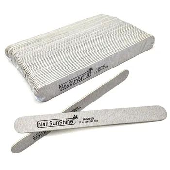 

50Pcs Wooden Nail File Buffing 180/240 Sandpaper Sanding Nail Buffer Washable Manicure Pedicure Accessoires Tools