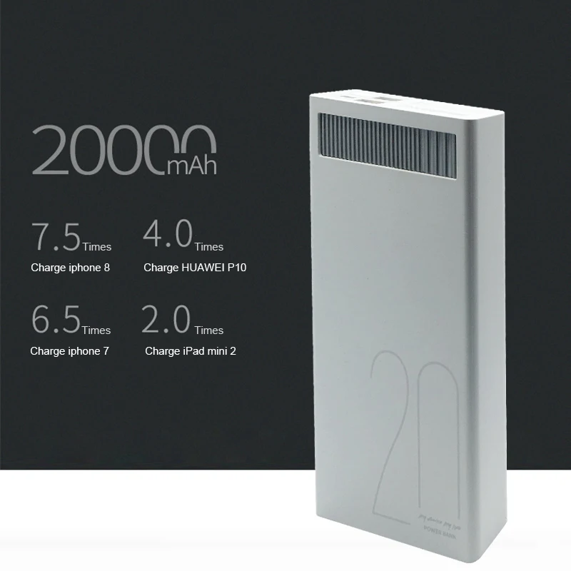 Remax 2.4A Быстрая зарядка 20000 мАч Pover Bank Dual USB быстрая портативные внешние