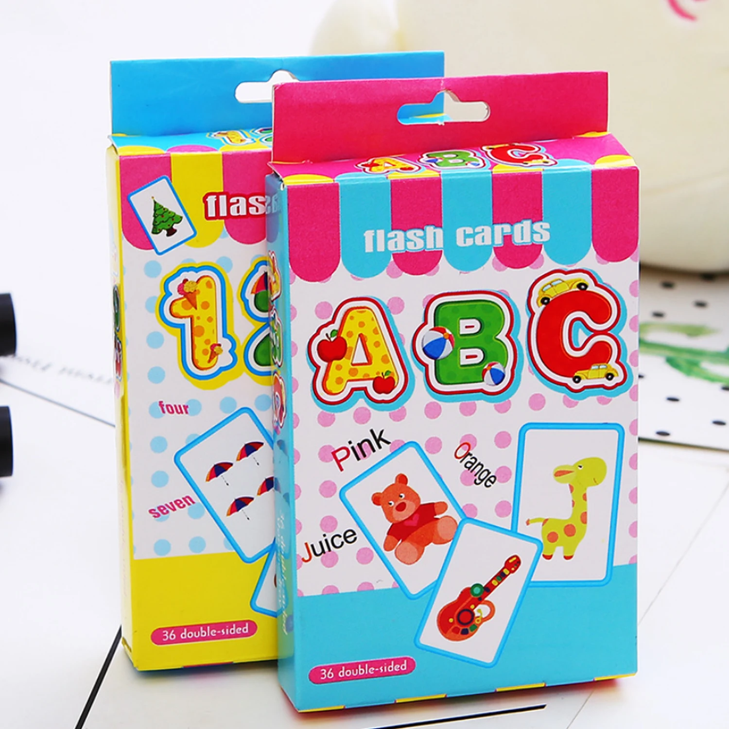 

36PCS Letter Cards + 36PCS Number Flash Cards Cognition Puzzle Early Education Learning Toys for Toddler Kids Children Gifts