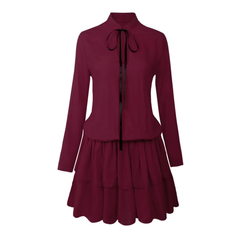 2017 Europe and the United States fashion women's cotton and cotton leaf edge fashion Peng Peng dress special (6)