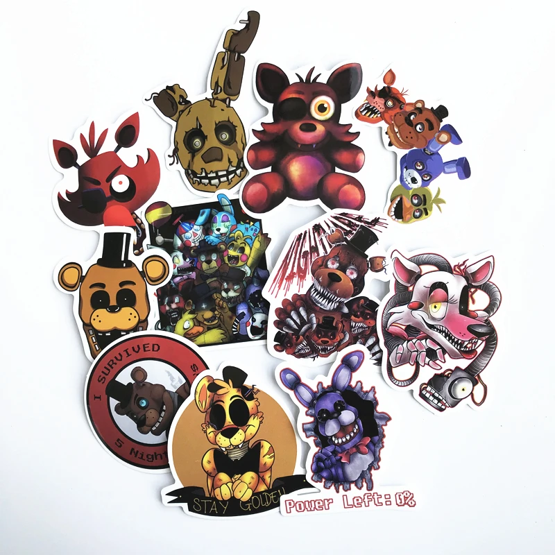 waterproof 11 шт. Five Nights at Freddy наклейки Наклейка для сноуборда ноутбук багаж автомобильный холодильник автомобиль-Стайлинг виниловый дом