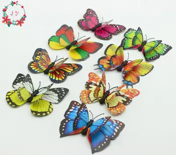 

Set of 50pcs 3D Artificial Butterfly Decorations Magnets Craft Fridge Room Wall Decor Birthday Party Decor Free Shipping