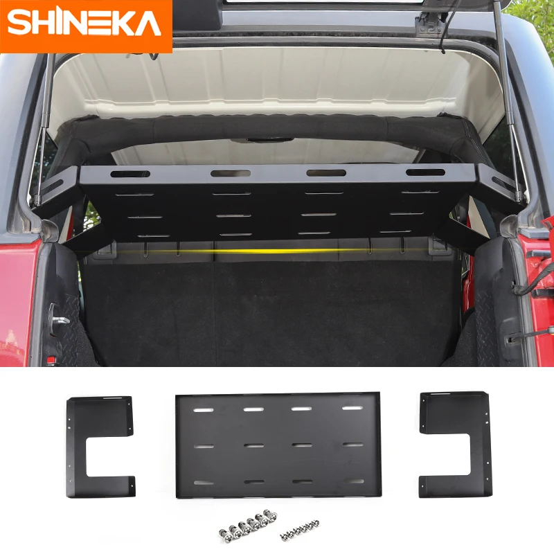 Задняя полка SHINEKA для Jeep Wrangler JK JL 2007 2019 стойка багажника держатель багажа