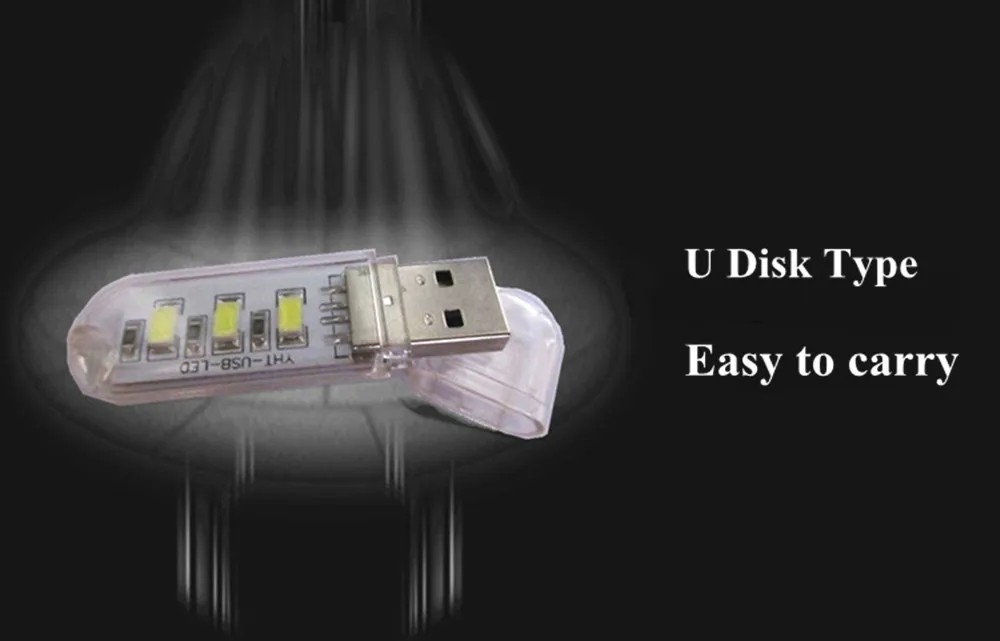 SuperNight Mini 3LEDs 8LEDs USB LED Night Light Protable Travel Camping Power Bank Bulb Computer PC Table Lamp for Children Gift (6)