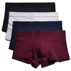 4 шт./лот боксеры Для мужчин большой талии хлопковые Boxershorts Нижнее белье мачо Homme живые брюки Hombres высокого качества Boxeador XXXL U860