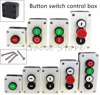 

1pcs With arrow mushroom symbol start stop self sealing waterproof button switch emergency stop industrial handhold control box