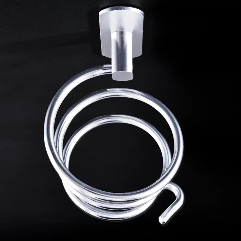 Silver bathroom hair dryer rack aluminum material toilet dryers free punching gold items holder bathroom organizer
