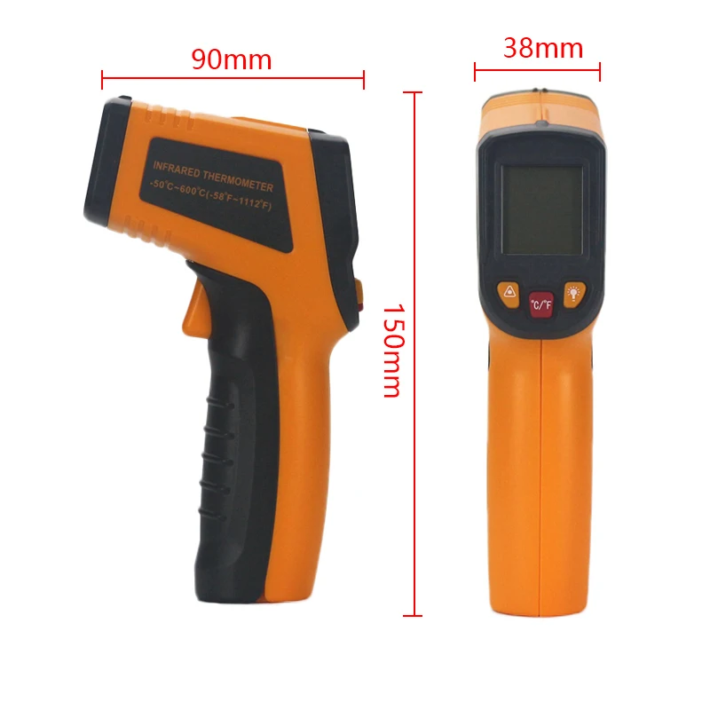 Бесконтактный инфракрасный термометр-50~ 600C Цельсия портативный цифровой ЖК-пистолет измеритель температуры с подсветкой замена GM550