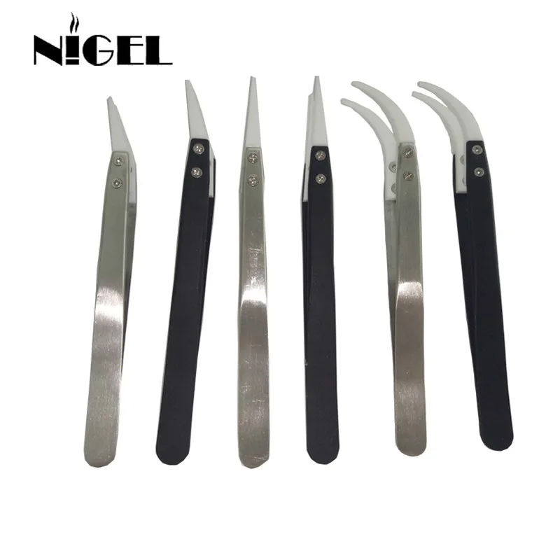 

Ceramic Tweezers Stainless Steel with Tweezers Vape Rebuild DIY Tools For RDA RBA Wire Coil Electronic Cigarette Accessories