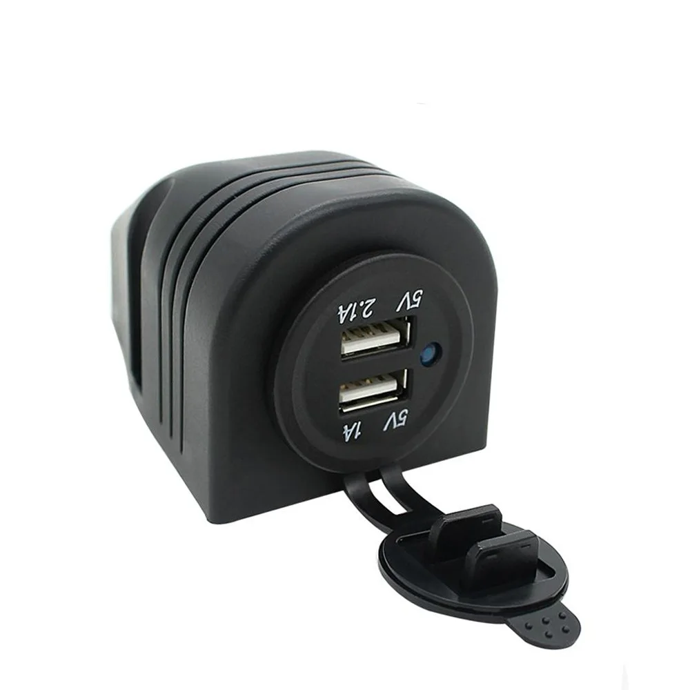 Waterproof Dual USB 5V 3.1A Cigarette Lighter Socket Motorcycle Car Charger Power Adapter for Mobile Phones Camera | Автомобили и