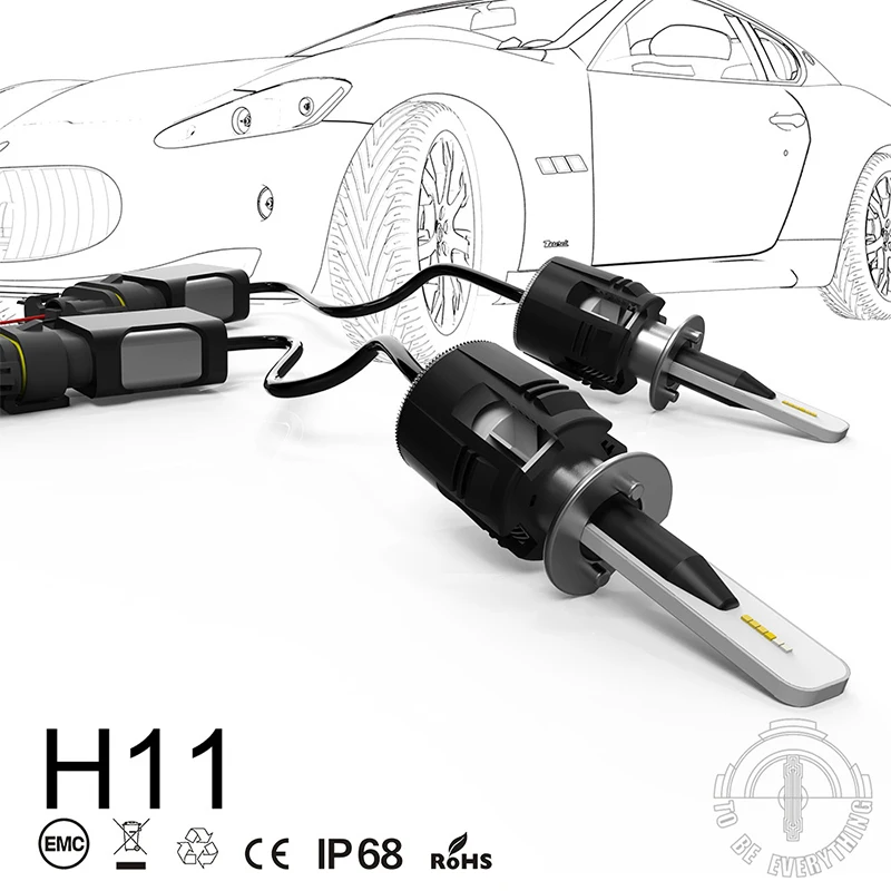 

2 PCS Auto Led H7 Headlight H13 9005 HB3 9006 HB4 Led H4 Car Bulb 6000 K B S CSP Chip 48W 7200lm H8 H11 Fog Lamp Pure White H 1