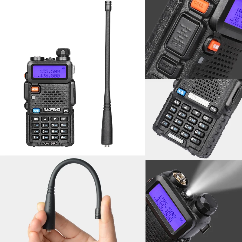 10 шт Baofeng UV-5R Walkie Talkie Профессиональный CB радиостанции Baofeng UV5R трансивер VHF UHF Портативный охоты Любительское радио