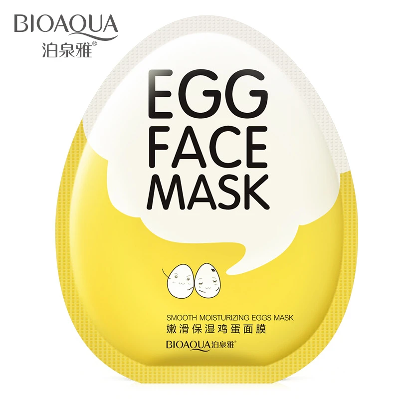 

BIOAQUA Egg Face Mask Moisturizing Anti-Aging Shrink Pore Whitening Mascarilla Facial Masks Oil Control Skin Care Wrapped Mask