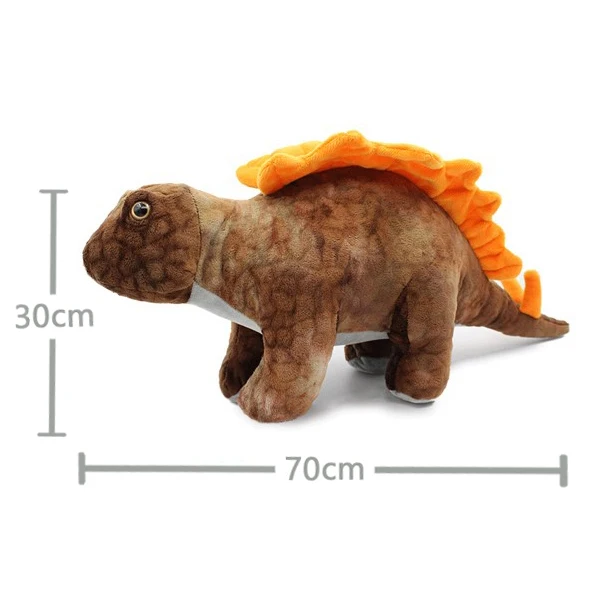 Динозавр плюшевые игрушки хобби тираннозавр рекс/Трицератопс Рекс плюшевые куклы и мягкие игрушки для детей фаршированные Рождественский подарок - Цвет: 70cm brown