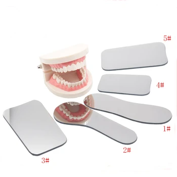 

5pcs/set Dental Intraoral Orthodontic Photographic Glass Mirror Rhodium Occlusal 2 sides for Dental Clinic
