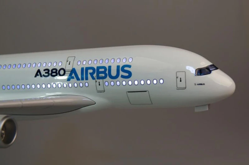 1/160 масштаб 50,5 см самолет Airbus A380 прототип авиакомпания Модель W светильник и колеса литой пластик смолы самолет для сбора