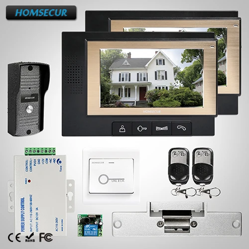 

HOMSECUR 7" Wired Video&Audio Smart Doorbell+Intra-monitor Audio Intercom : TC031 +TM702-B Monitor